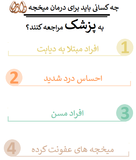 چه کسانی باید برای درمان میخچه به پزشک مراجعه کنند؟